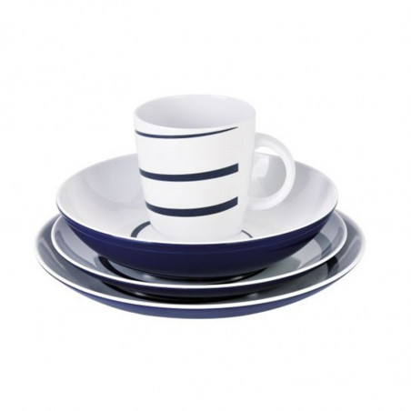 16-teiliges Geschirrset - GIMEX Twist Blue