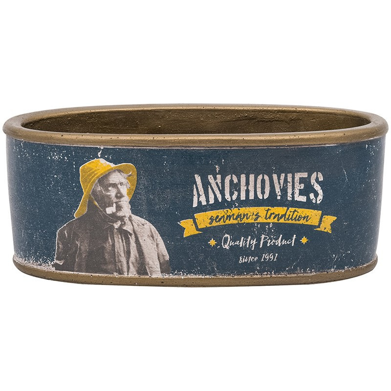 BATELA maritimer Pflanztopf Anchovies Seemann  Maritime Dekoration