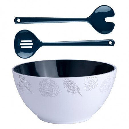 Salatschüssel + Besteck Living Marine Business