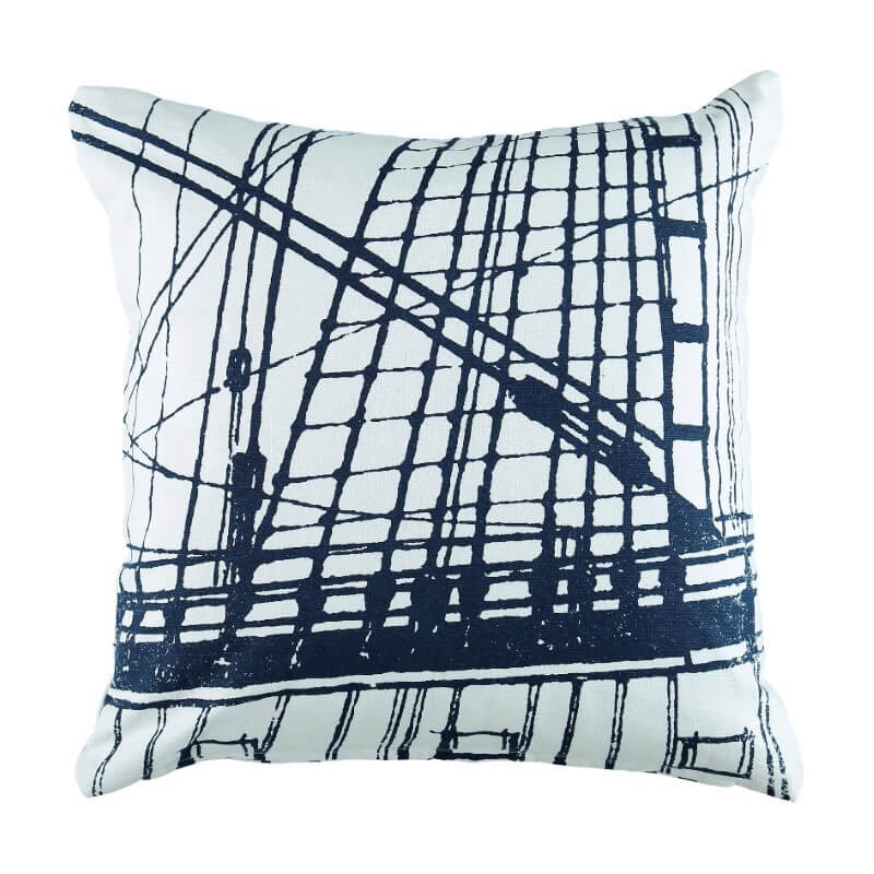 Kissenbezug maritim SAIL white/navy GRIPSHOLM Cabin Kissenbezug maritim SAIL white/navy GRIPSHOLM Cabin